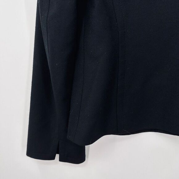Talbots Womens Blazer Jacket Stretch Italian Wool Blend Black Size 6 Full Zip - Picture 4 of 9